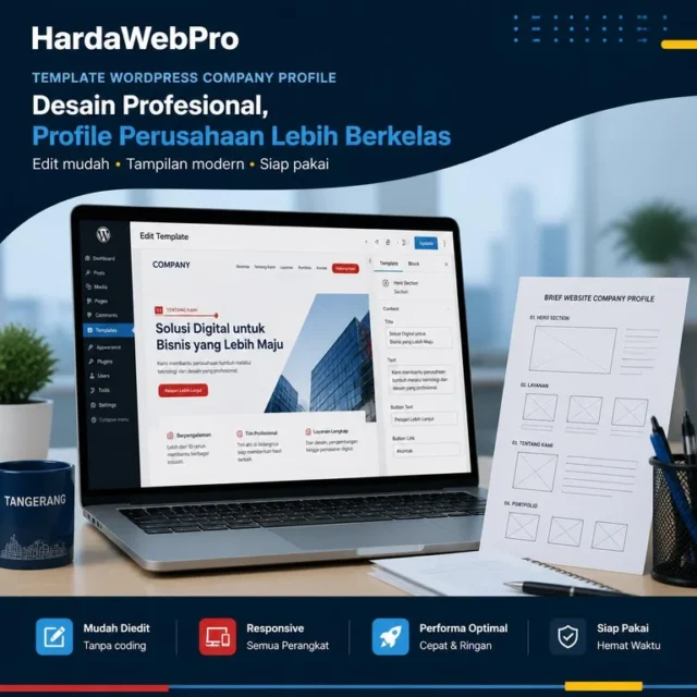proses brief jasa pembuatan template wordpress company profile di laptop proses brief jasa pembuatan template wordpress company profile di laptop
