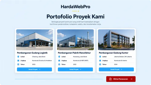 contoh section portofolio proyek web company profile perusahaan kontraktor contoh section portofolio proyek web company profile perusahaan kontraktor