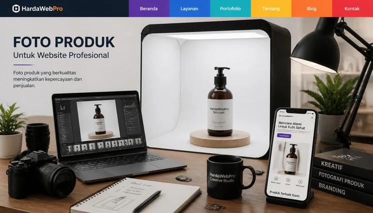 tools fotografi produk Lightroom lightbox untuk workflow marketing digital