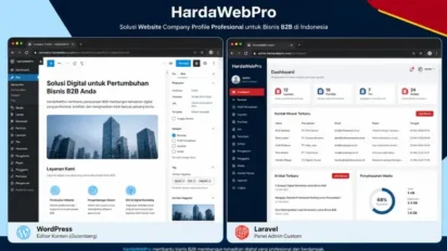 Website Compro Perusahaan WordPress Vs Laravel