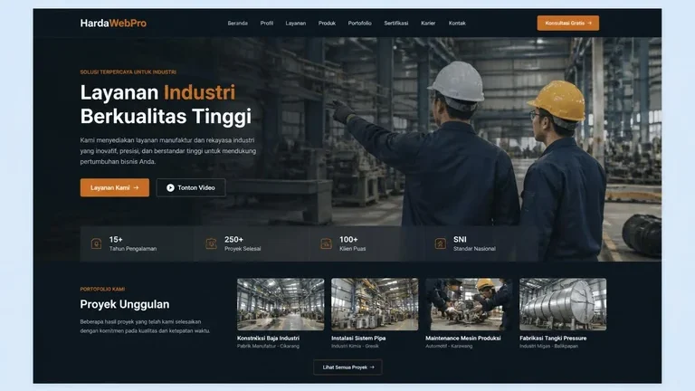 mockup website company profile niche manufaktur untuk cara viralkan perusahaan mockup website company profile niche manufaktur untuk cara viralkan perusahaan