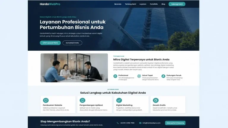 website company profile profesional mendukung cara investor menilai perusahaan