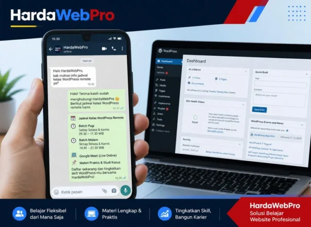 tanya jadwal kelas kursus belajar wordpress remote online via WhatsApp tanya jadwal kelas kursus belajar wordpress remote online via WhatsApp
